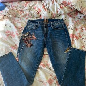 Driftwood jeans with birds
